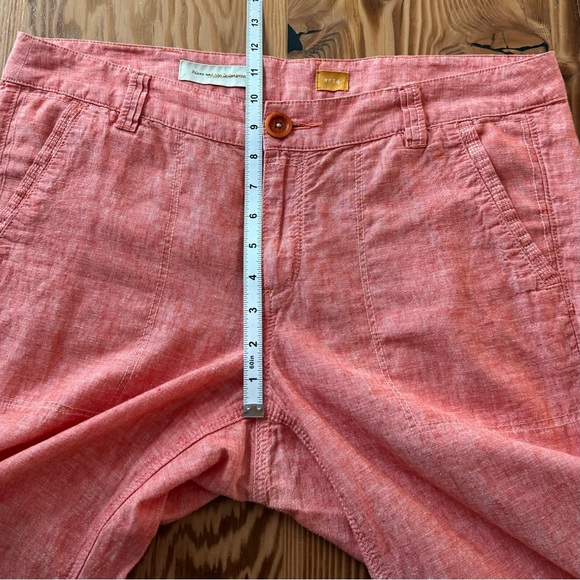 Anthropologie Pilcro Linen Blend Coral Wide Leg Trouser - Picture 10 of 11